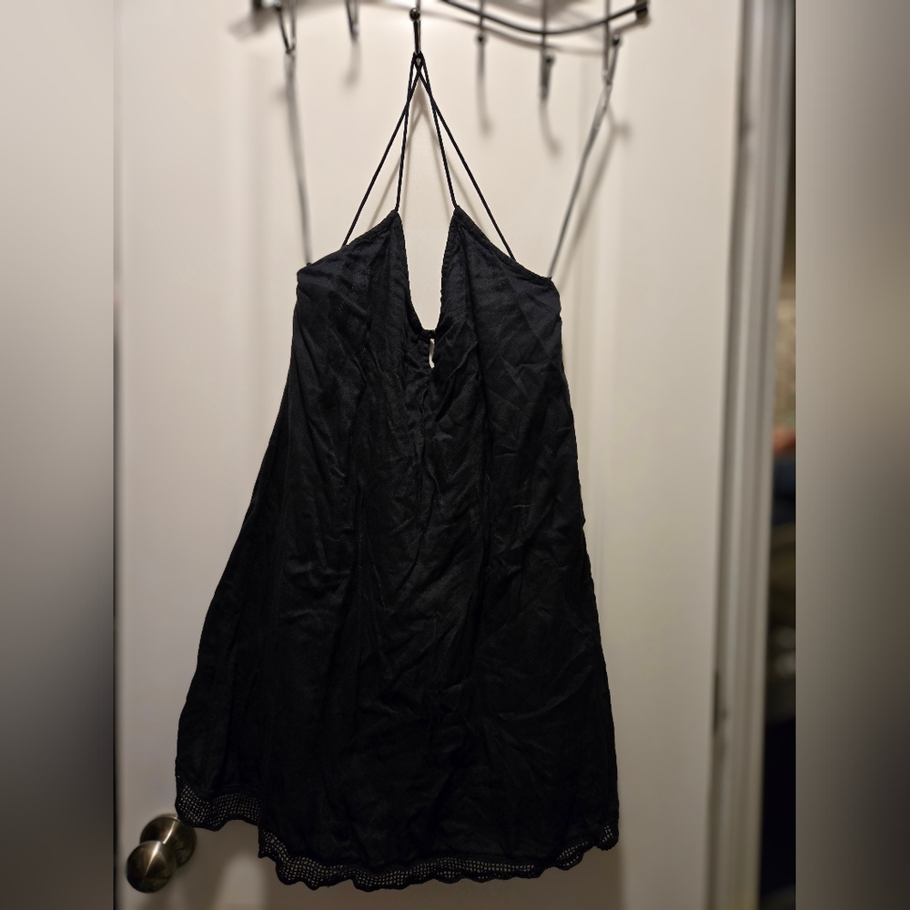 Volcom black adjustable strap flirty dress